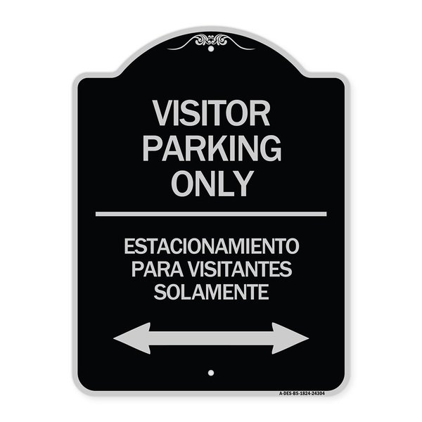 Signmission Bilingual Reserved Parking Visitor Parking Only Estacionamiento Para Visitantes, A-DES-BS-1824-24304 A-DES-BS-1824-24304